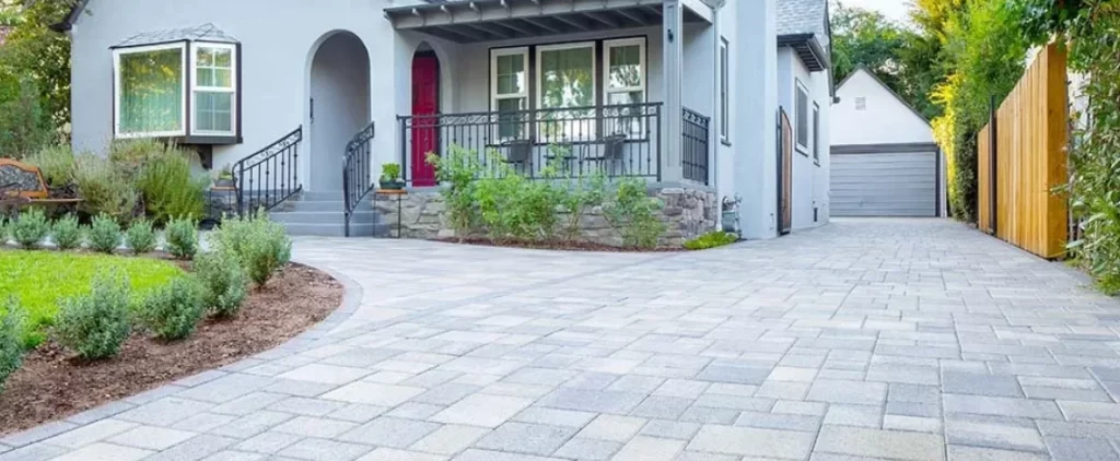 Does A Paver Driveway Increase Property Value? 9 Paver driveway enhancing curb appeal and potentially increasing property value